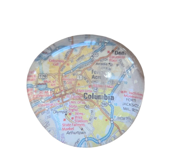 Map of Columbia Glass Magnet