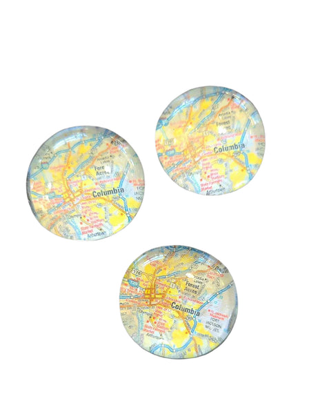 Map of Columbia Glass Magnet
