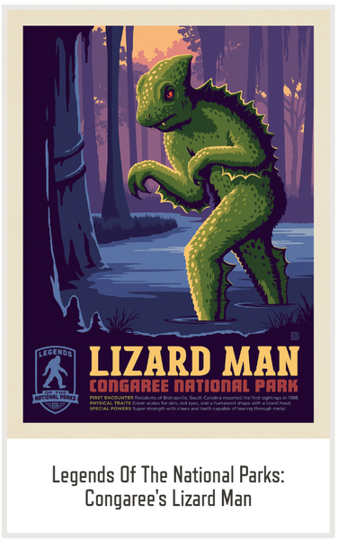 Lizard Man Congaree National Park Postcard