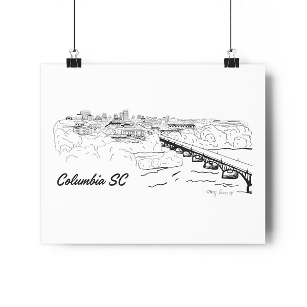 Fine Art Giclee Print Columbia SC Skyline
