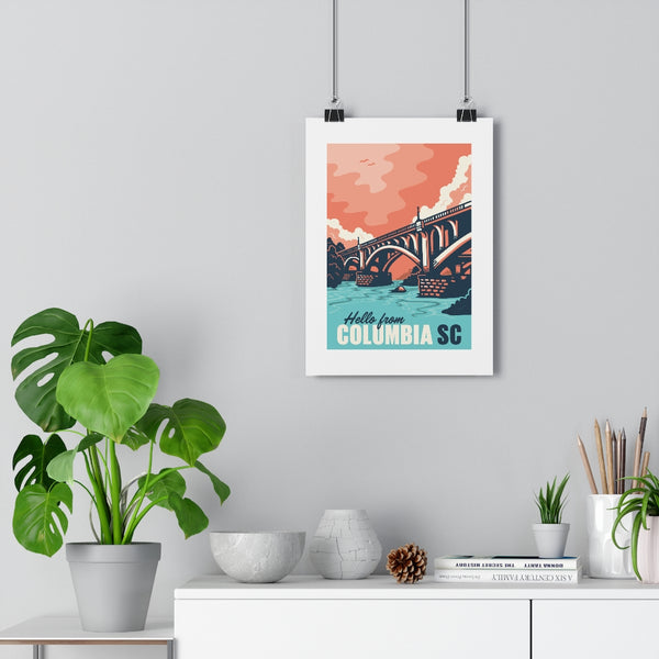 Fine Art Giclee Print Hello From Columbia SC