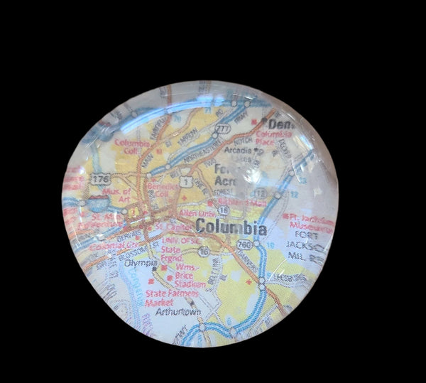 Map of Columbia Glass Magnet