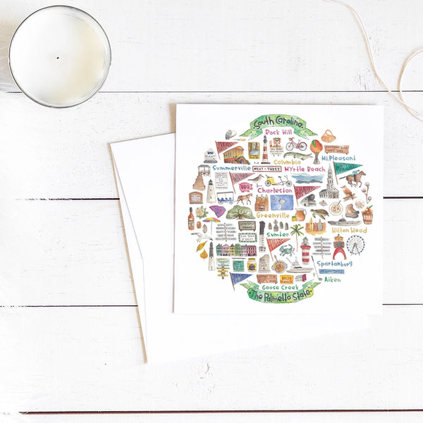 SC Watercolor Icon Notecard