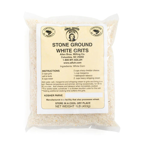 Adluh Stone Ground White Grits - 1lb bag