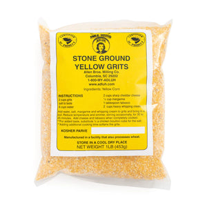 Adluh Stone Ground Yellow Grits - 1 lb Bag