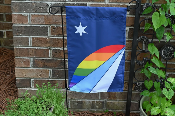 Rainbow Columbia City Flag - Garden Flag Size