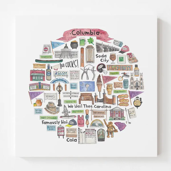 Watercolor Notecard Columbia, SC Icon
