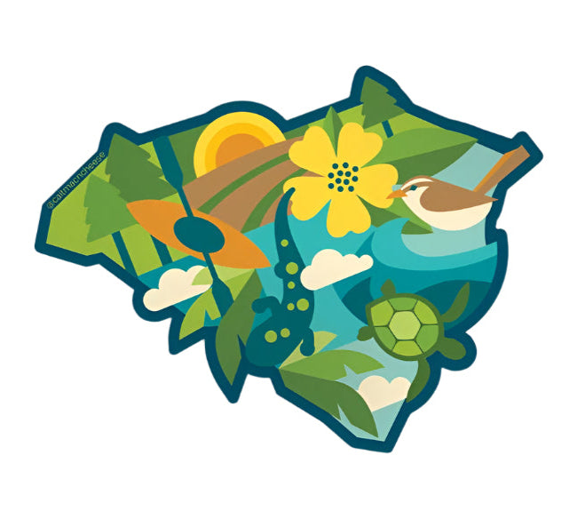SC Symbols Sticker by Cait Maloney – Experience Columbia SC