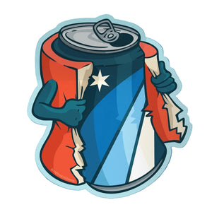 Sweaty Can - Columbia Flag Sweaty Cola Can Sticker by Cait Maloney