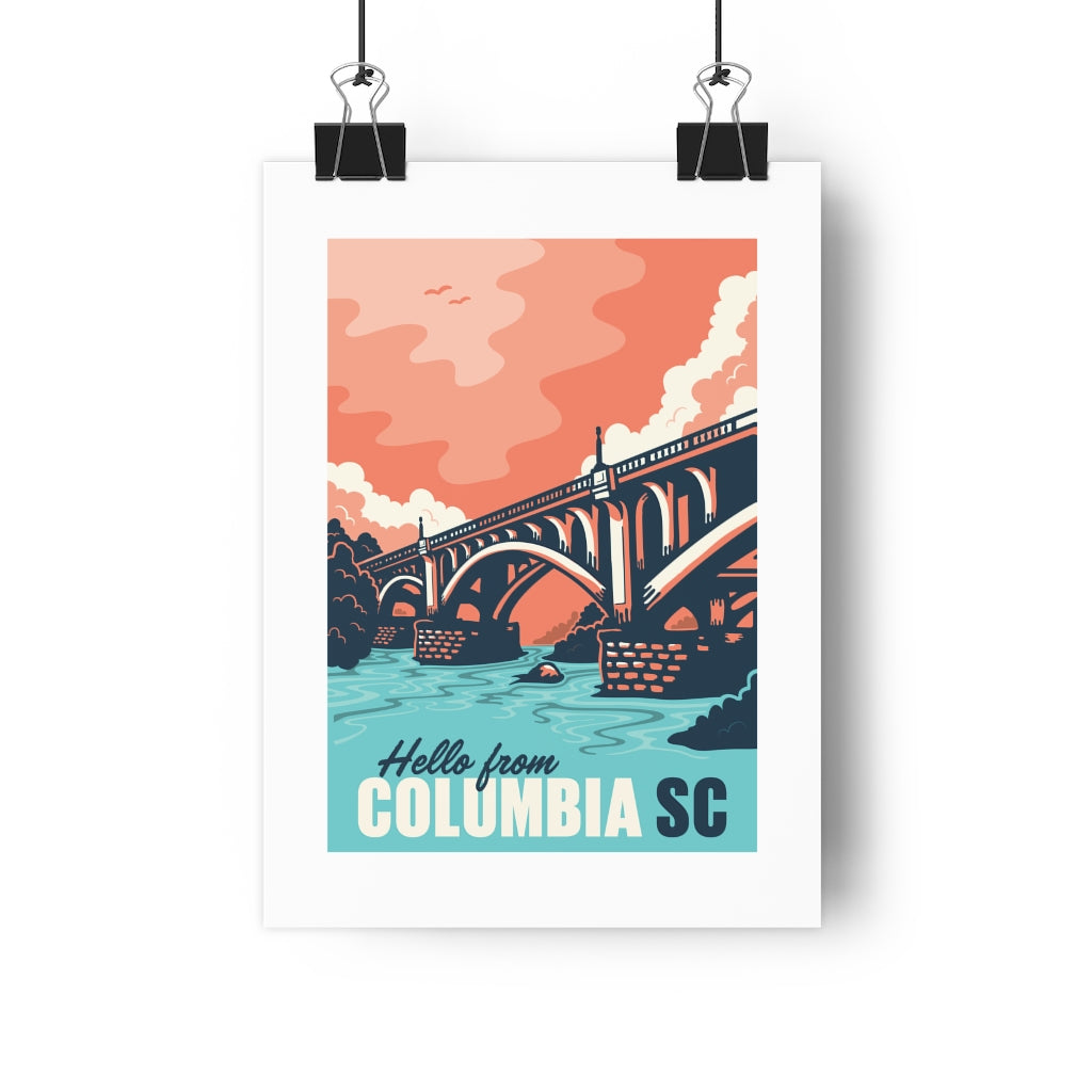 Fine Art Giclee Print Hello From Columbia SC